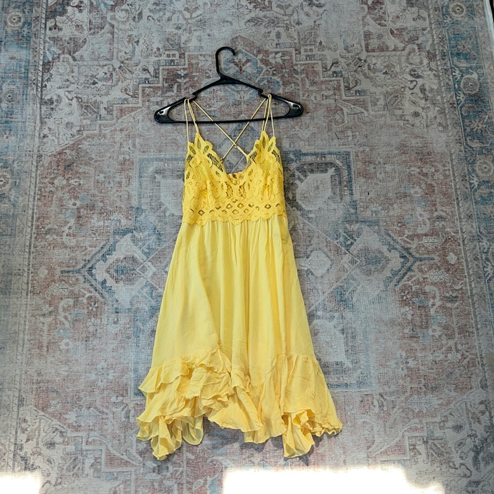 Yellow free people sundress